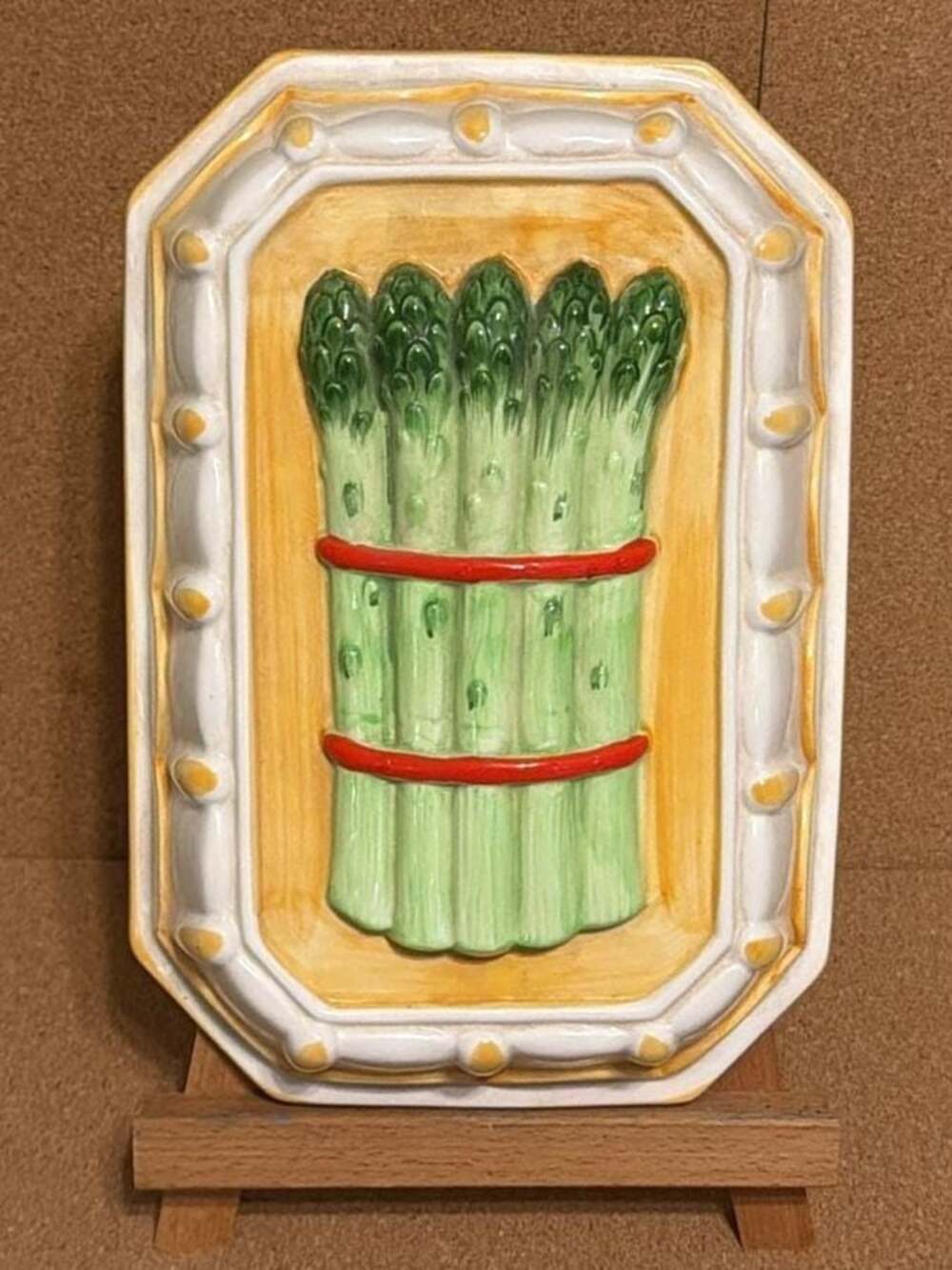 Vintage Sigma The Tastesetter Asparagus Ceramic Mold Wall Plaque